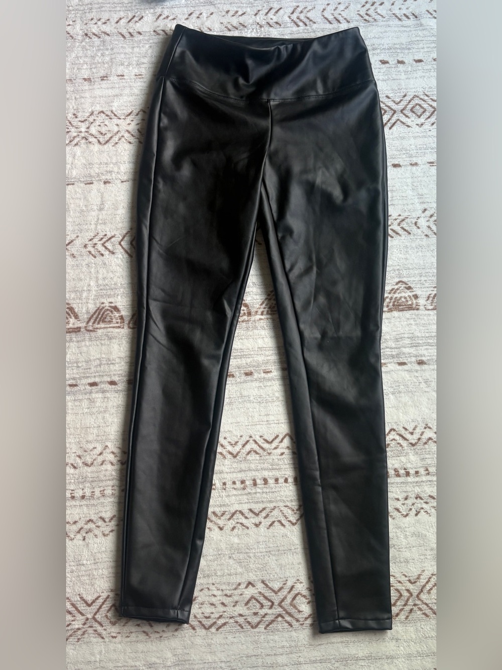 a new day Black Faux Leather Leggings - XS